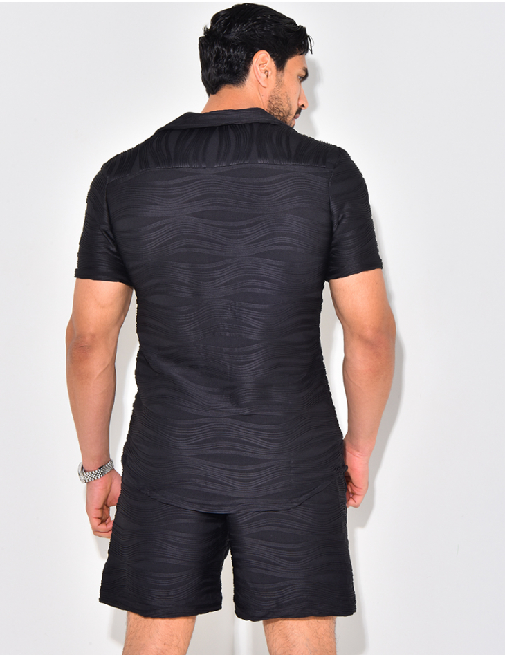 Ensemble short et chemise texturé Ensemble short et chemise texturé
