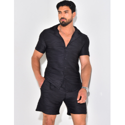 Ensemble short et chemise texturé Ensemble short et chemise texturé