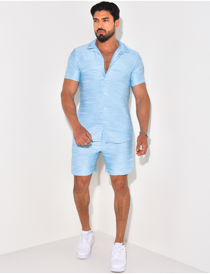 Ensemble short et chemise texturé Ensemble short et chemise texturé