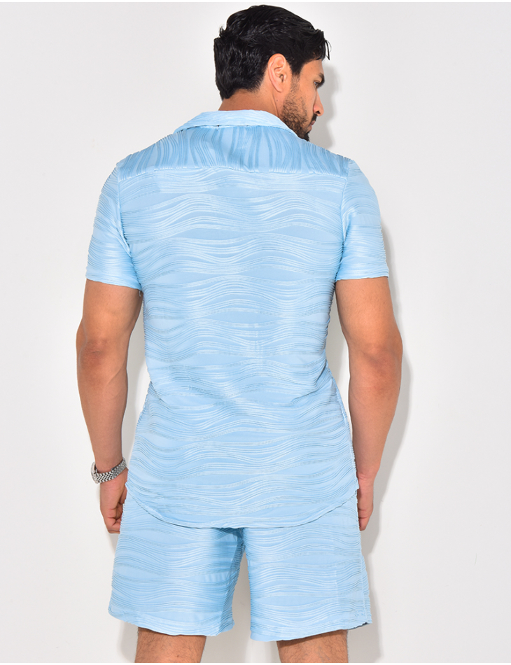 Ensemble short et chemise texturé Ensemble short et chemise texturé