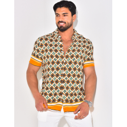 Chemise manches courtes à rayures Chemise manches courtes à rayures