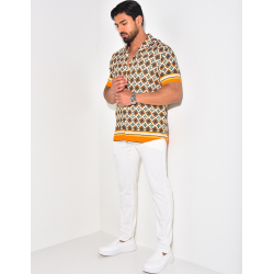 Chemise manches courtes à rayures Chemise manches courtes à rayures