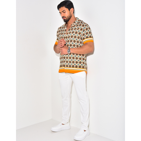 Chemise manches courtes à rayures Chemise manches courtes à rayures