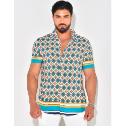 Chemise manches courtes à rayures