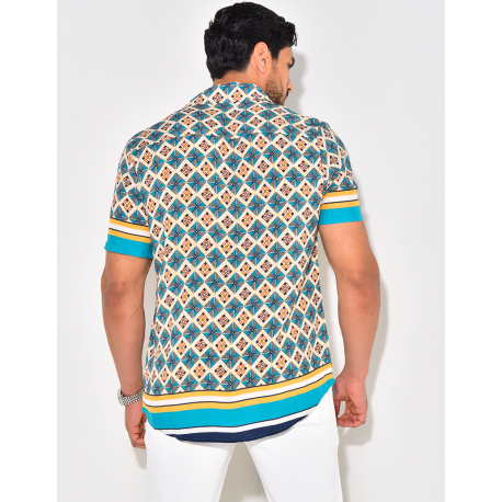 Chemise manches courtes à rayures