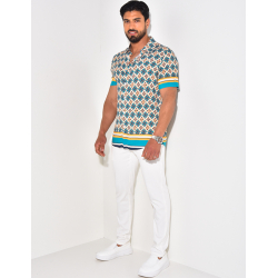 Chemise manches courtes à rayures