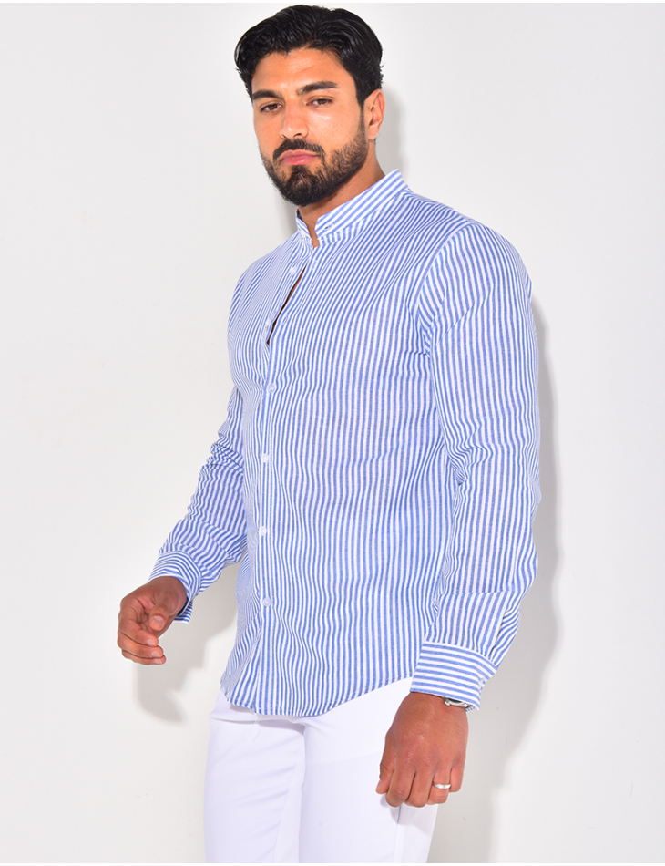 Chemise manches longues à rayures Chemise manches longues à rayures