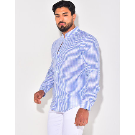 Chemise manches longues à rayures Chemise manches longues à rayures
