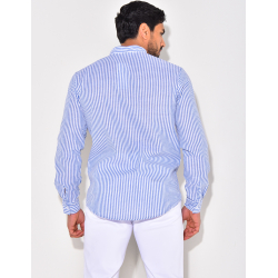 Chemise manches longues à rayures Chemise manches longues à rayures