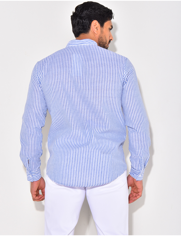 Chemise manches longues à rayures Chemise manches longues à rayures