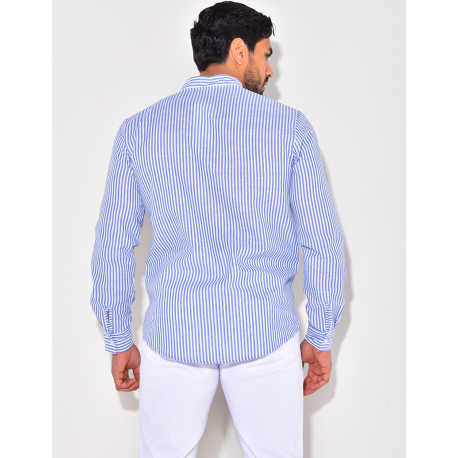 Chemise manches longues à rayures Chemise manches longues à rayures