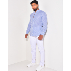 Chemise manches longues à rayures Chemise manches longues à rayures