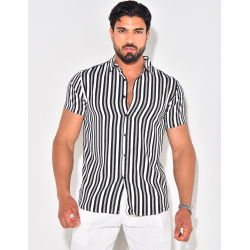 Chemise manches courtes à rayures Chemise manches courtes à rayures