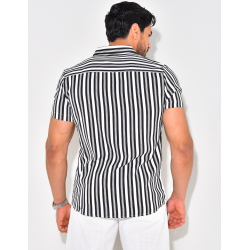 Chemise manches courtes à rayures Chemise manches courtes à rayures