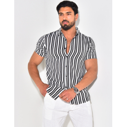 Chemise manches courtes à rayures Chemise manches courtes à rayures