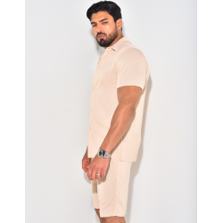 Ensemble short et chemise plissé Ensemble short et chemise plissé