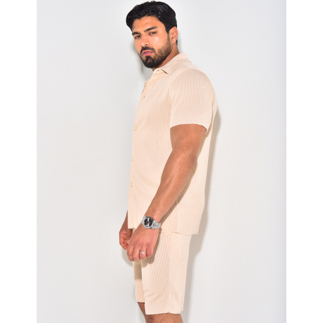 Ensemble short et chemise plissé Ensemble short et chemise plissé