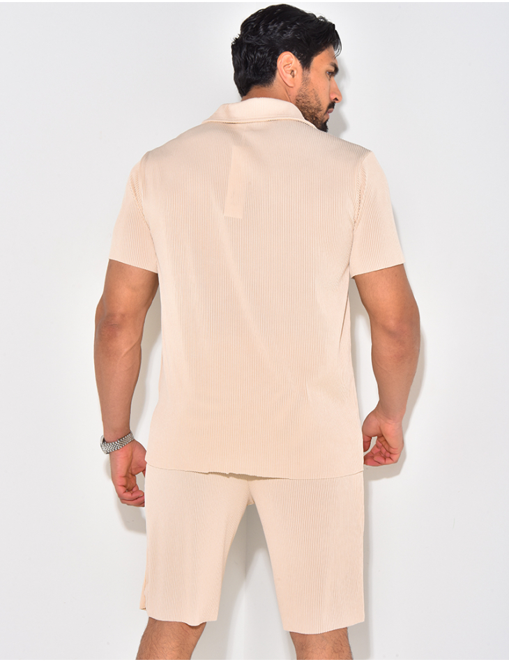 Ensemble short et chemise plissé Ensemble short et chemise plissé