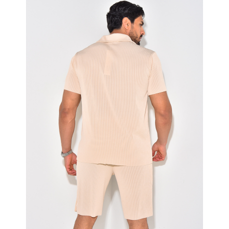 Ensemble short et chemise plissé Ensemble short et chemise plissé