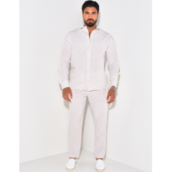 Ensemble pantalon et chemise manches longues