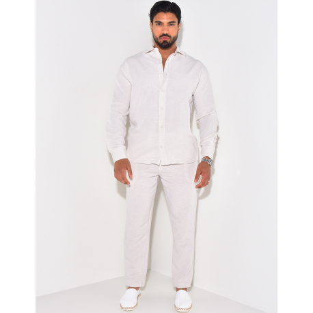 Ensemble pantalon et chemise manches longues