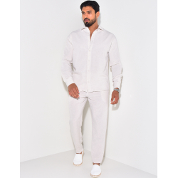 Ensemble pantalon et chemise manches longues
