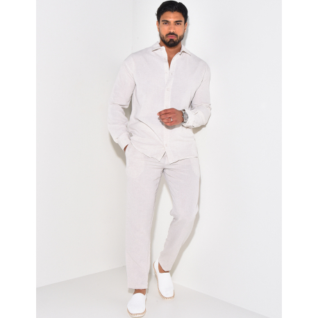 Ensemble pantalon et chemise manches longues