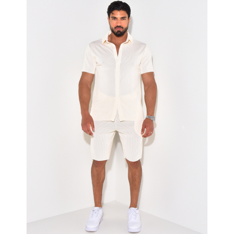 Ensemble short et chemise côtelé Ensemble short et chemise côtelé