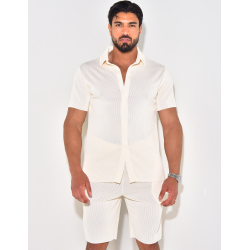 Ensemble short et chemise côtelé Ensemble short et chemise côtelé