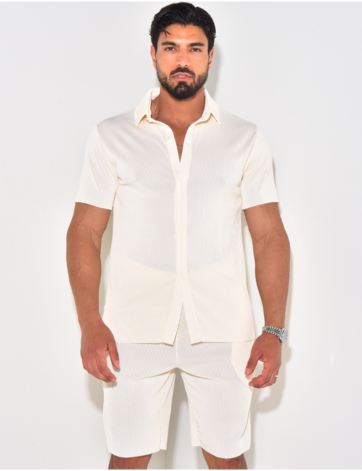 Ensemble short et chemise côtelé Ensemble short et chemise côtelé