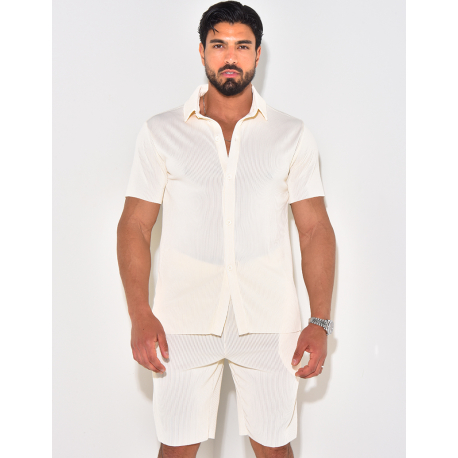 Ensemble short et chemise côtelé Ensemble short et chemise côtelé