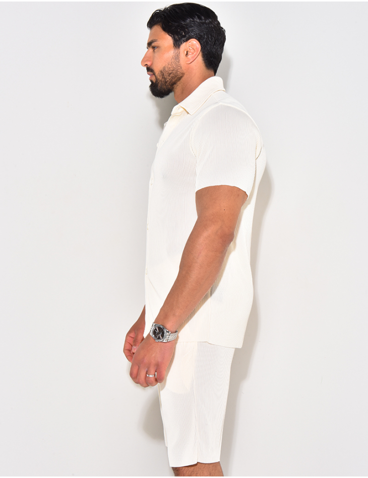 Ensemble short et chemise côtelé Ensemble short et chemise côtelé