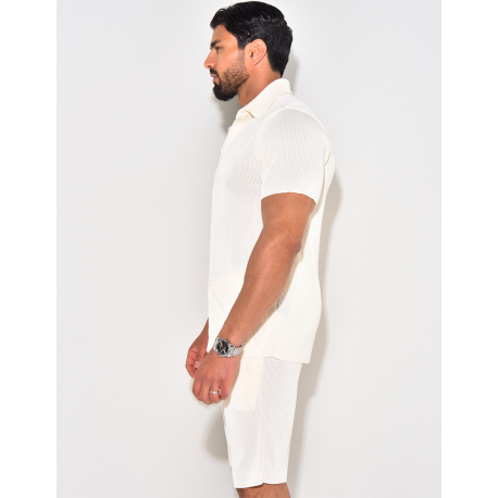 Ensemble short et chemise côtelé Ensemble short et chemise côtelé