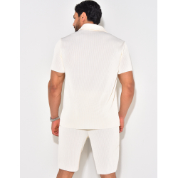 Ensemble short et chemise côtelé Ensemble short et chemise côtelé
