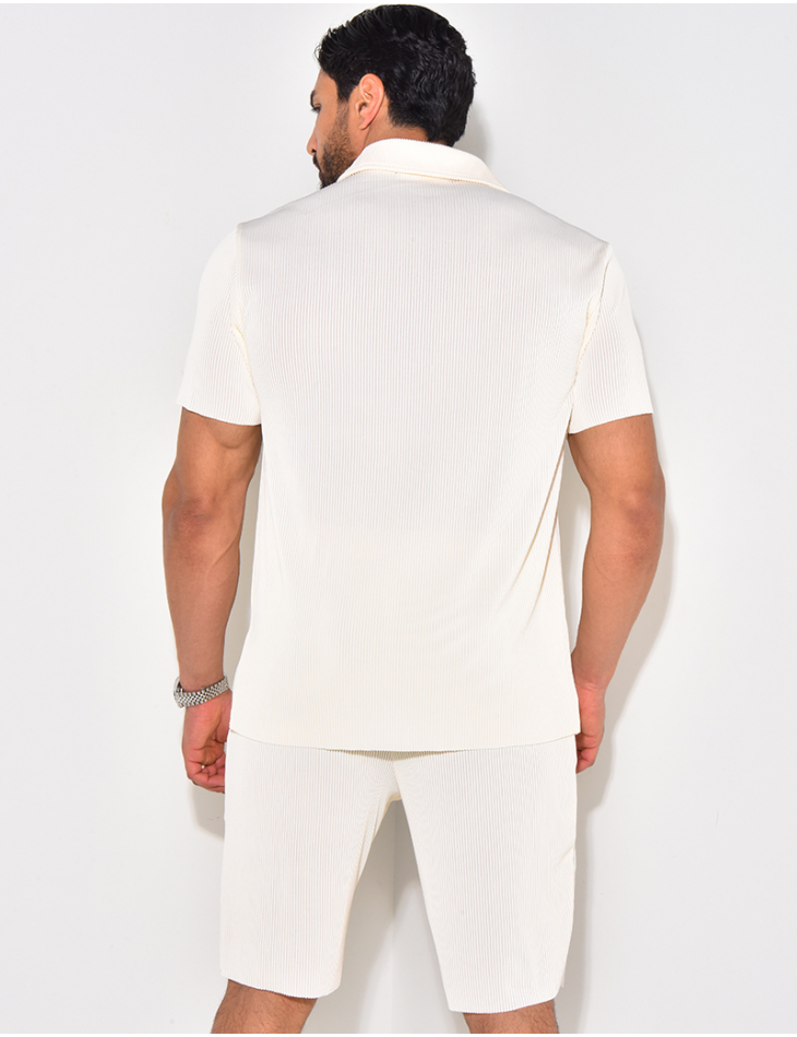 Ensemble short et chemise côtelé Ensemble short et chemise côtelé