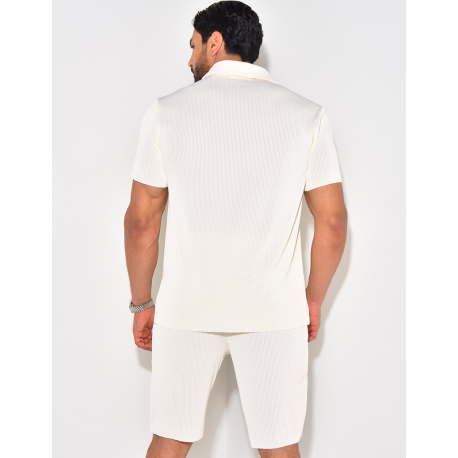 Ensemble short et chemise côtelé Ensemble short et chemise côtelé