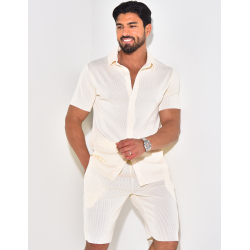 Ensemble short et chemise côtelé Ensemble short et chemise côtelé