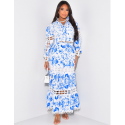 Ruffle & lace blouse and long skirt set Ruffle & lace blouse and long skirt set