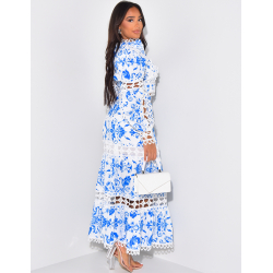 Ruffle & lace blouse and long skirt set Ruffle & lace blouse and long skirt set