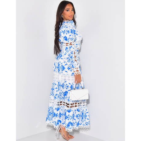 Ruffle & lace blouse and long skirt set Ruffle & lace blouse and long skirt set