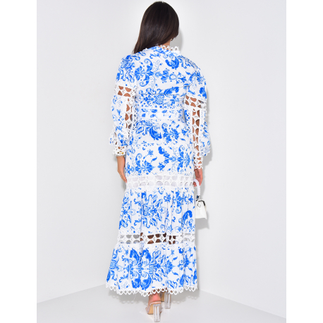 Ruffle & lace blouse and long skirt set Ruffle & lace blouse and long skirt set