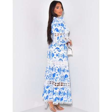 Ruffle & lace blouse and long skirt set Ruffle & lace blouse and long skirt set