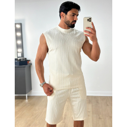 Ensemble short et t-shirt texturé Ensemble short et t-shirt texturé