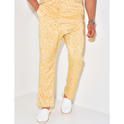 Ensemble pantalon et chemise à motifs en relief Ensemble pantalon et chemise à motifs en relief