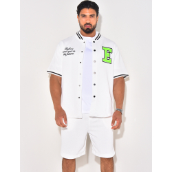 Ensemble short et chemise lettre E