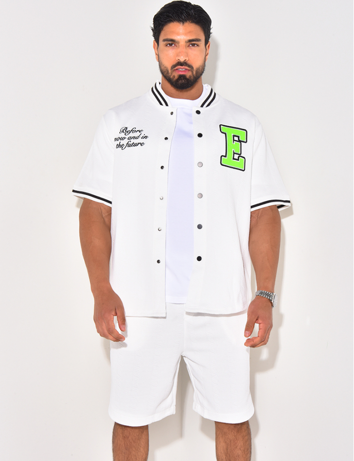 Ensemble short et chemise lettre E