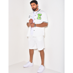 Ensemble short et chemise lettre E