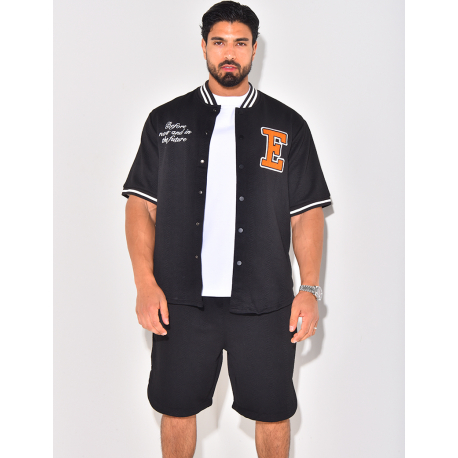 Ensemble short et chemise lettre E