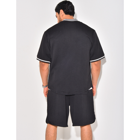 Ensemble short et chemise lettre E