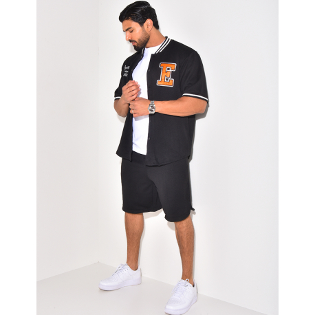 Ensemble short et chemise lettre E